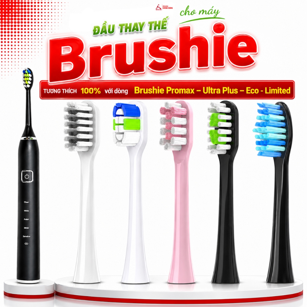 Nhiều mã thay thế cho đầu bàn chải điện Brushie Minh House Promax Ultra Plus Eco Limited Lông Mềm
