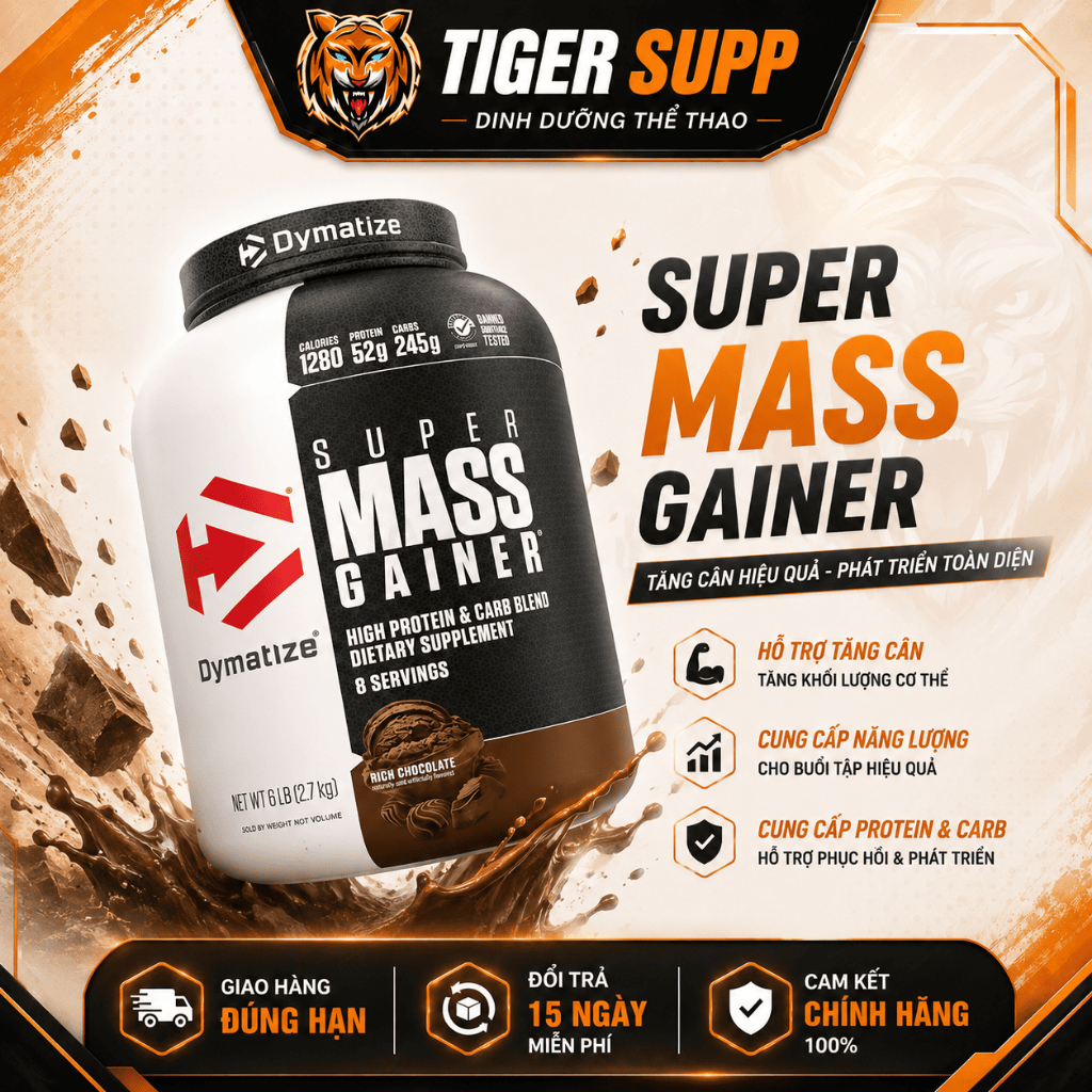 Dymatize Super Mass Gainer 6LBS Quy Cách Tiết Kiệm Cho Người Tập Gym