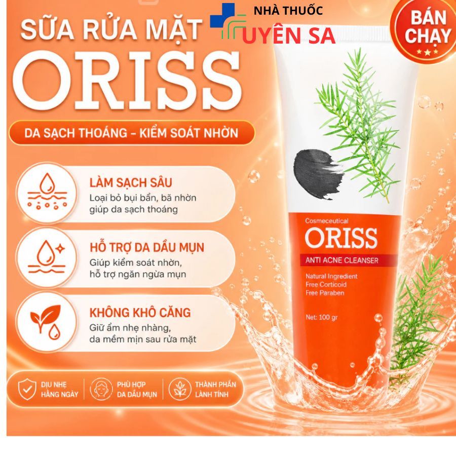 [CHÍNH HÃNG] SỮA RỬA MẶT ORISS CHUYÊN BIỆT CHO DA DẦU, MỤN