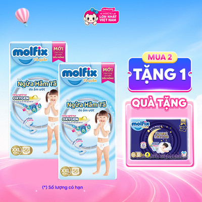 Molfix tã quần Oxygen size XXL 56 Ultra - Con Cưng