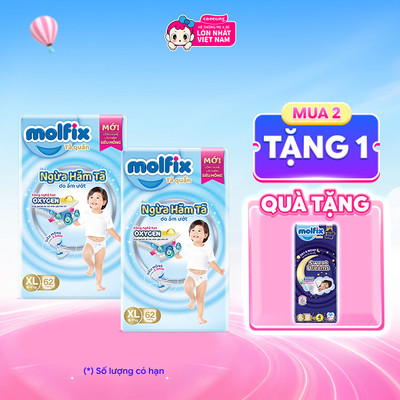 Molfix tã quần Oxygen size XL 62 Ultra - Con Cưng