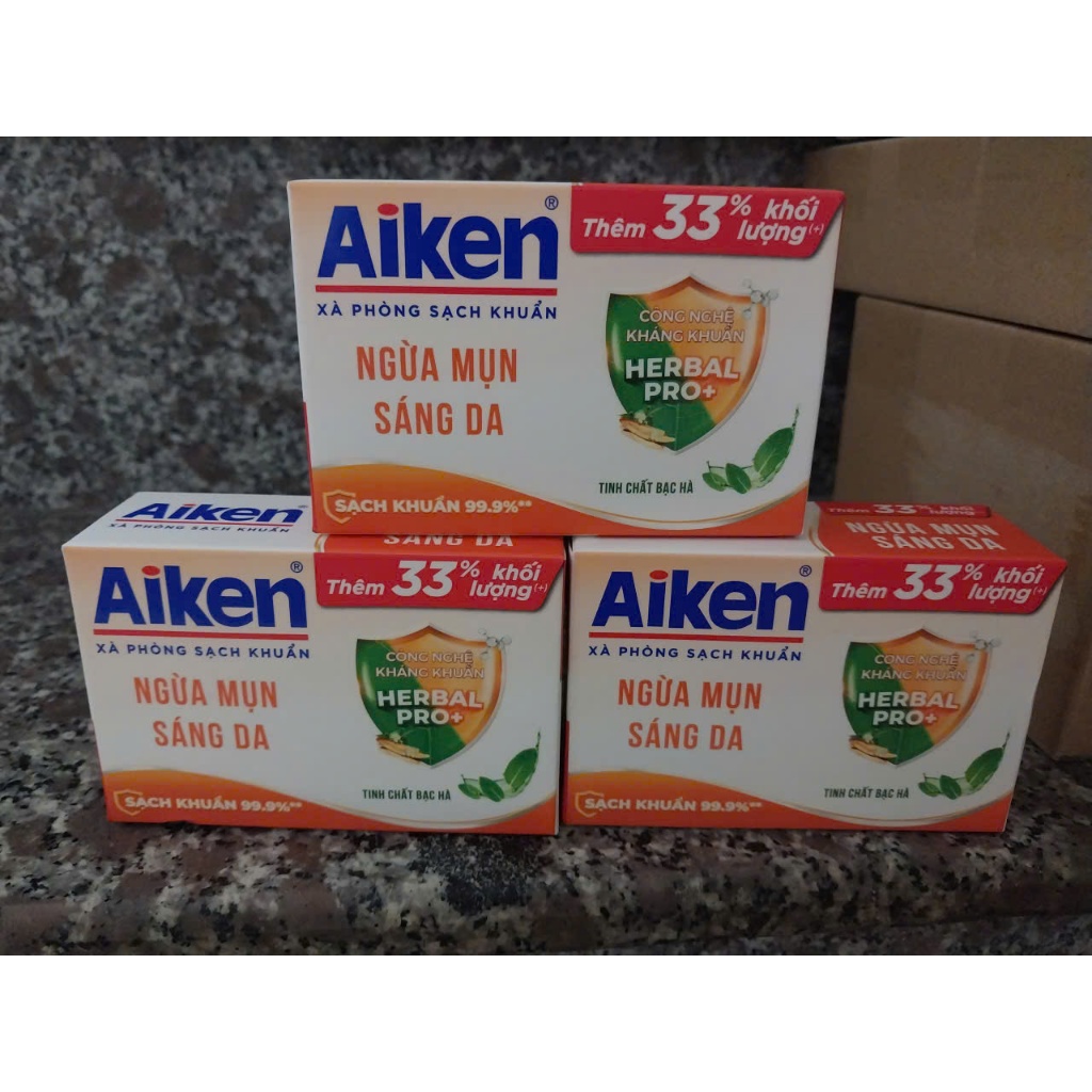 Xà Bông Cục Sạch Khuẩn Aiken 120g