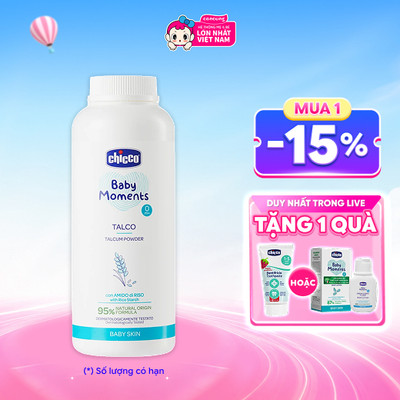 Phấn rôm tinh bột gạo Chicco 0M+ 150gr - Con Cưng