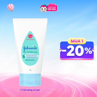 Kem dưỡng da mặt và cơ thể chưá sữa và tinh chất gạo (Tuýp) Johnson baby (50gr)