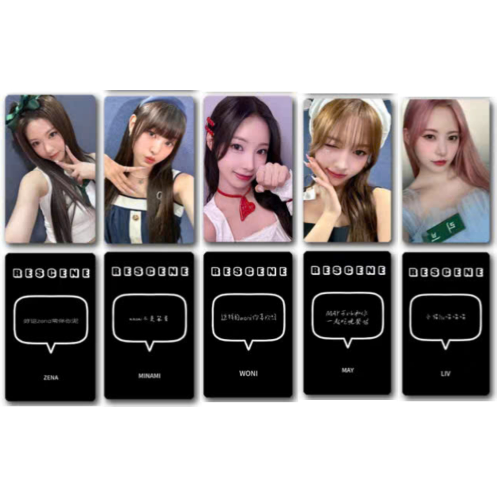 Set card chữ ký RESCENE Woni, Liv, Minami, May, Zena
