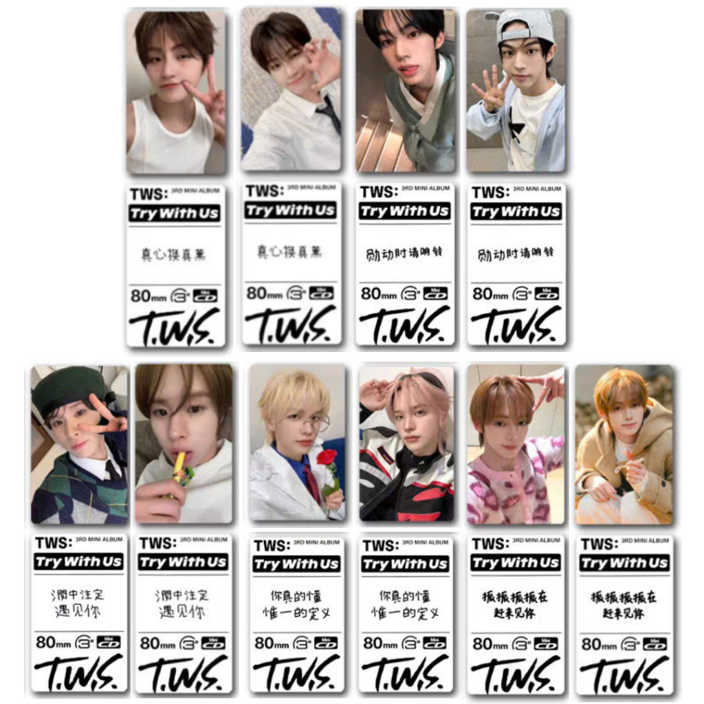 [Mua 2 giảm 30k, mua 3 tặng 1] Set card chữ ký TWS Shinyu, Dohoon, Youngjae, Hanjin, Jihoon, Kyungmi