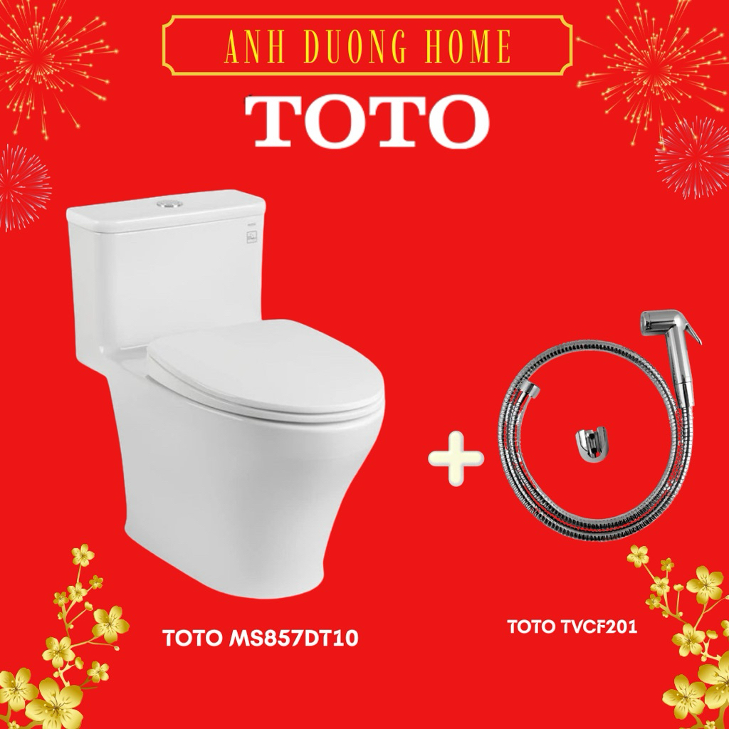 Bồn Cầu TOTO MS857DT10 1 Khối Nắp TC395VS
