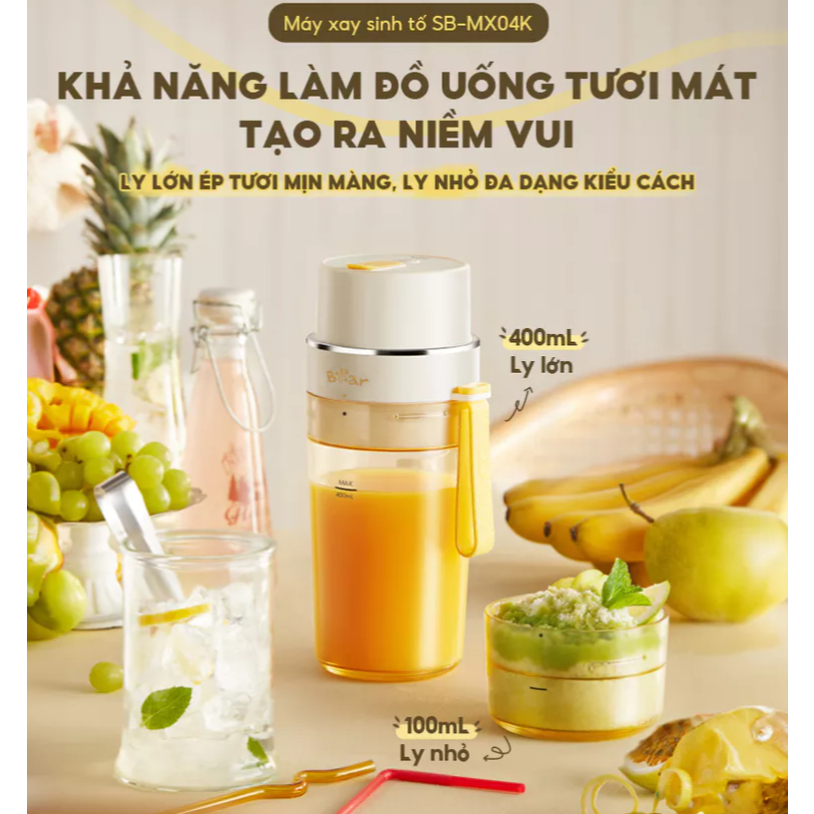 SB-MX04K - Máy Xay Sinh Tố Mini BEAR _ 400 ml
