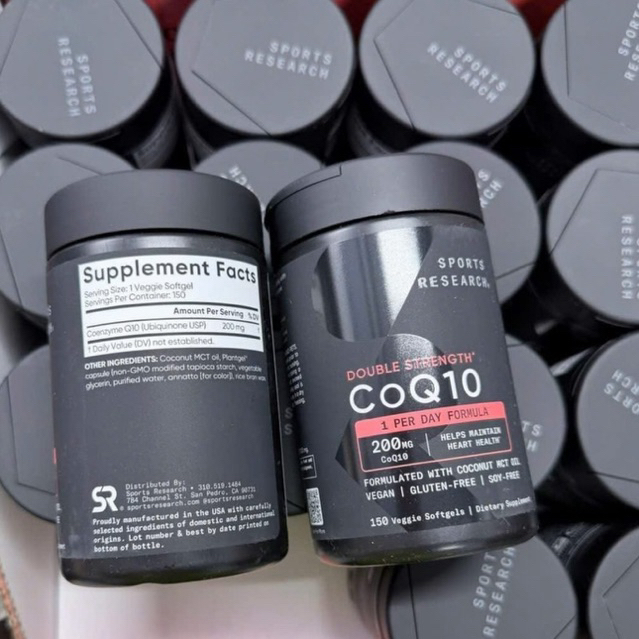 Hộp 150 Viên Sports Research CoQ10 200mg Double Strength Mỹ