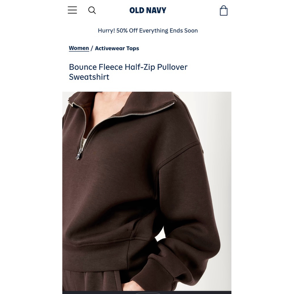 Sweatshirt Nữ phối dây kéo 0LD NAVY
