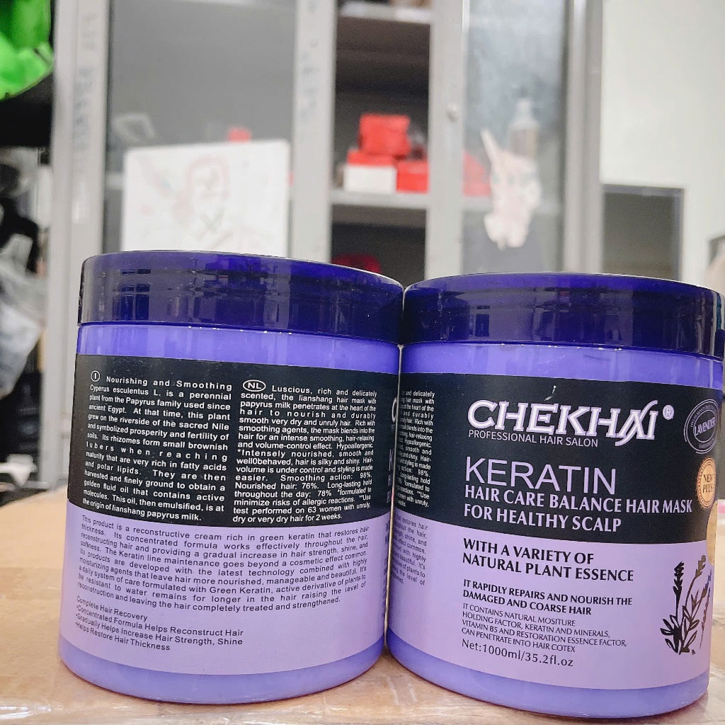 Kem ủ tóc keratin 1000ml Hàn quốc(tặng mũ)