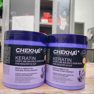 Kem ủ tóc keratin 1000ml Hàn quốc(tặng mũ)
