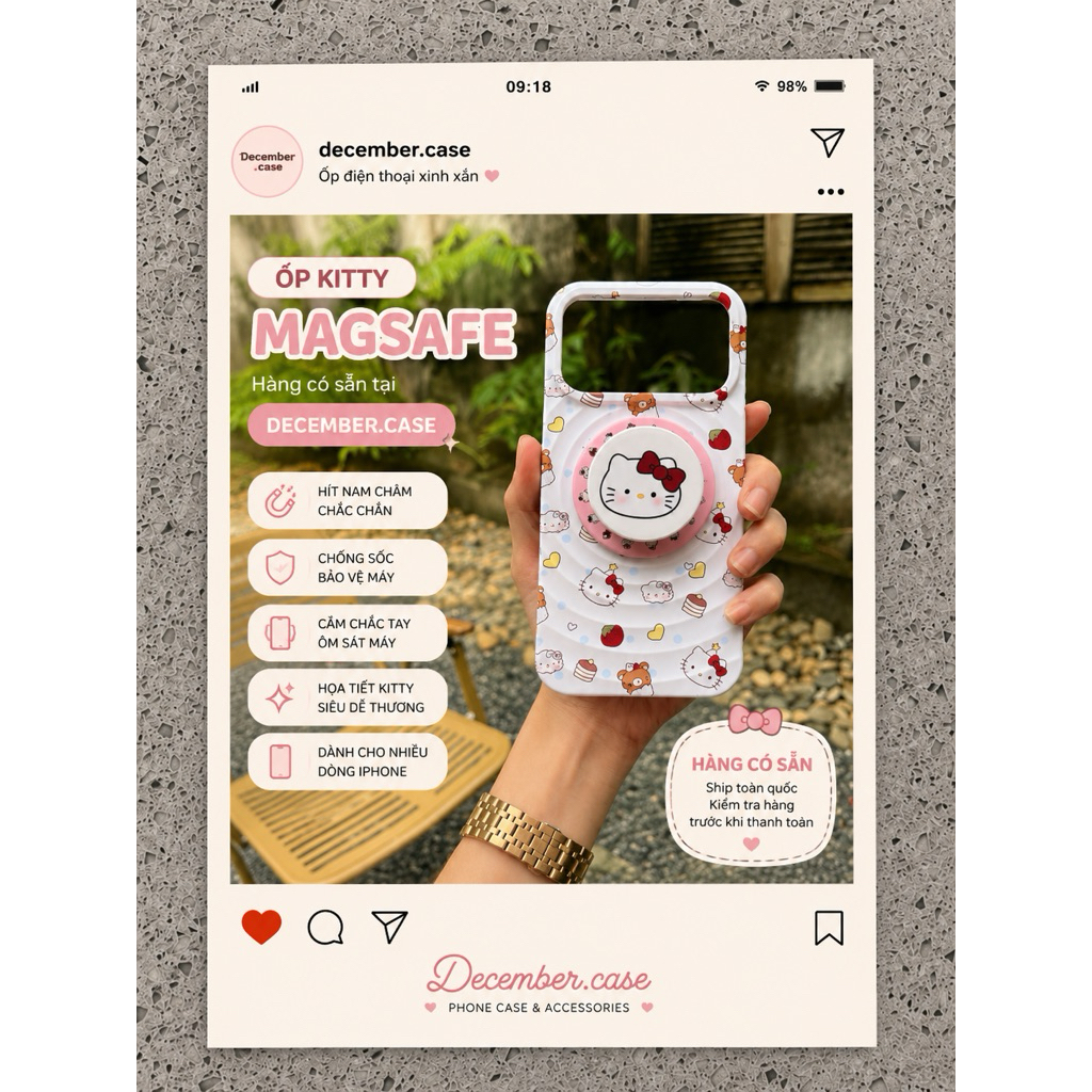 [ december.case ] ỐP KITTY MAGSAFE SIÊU XINH