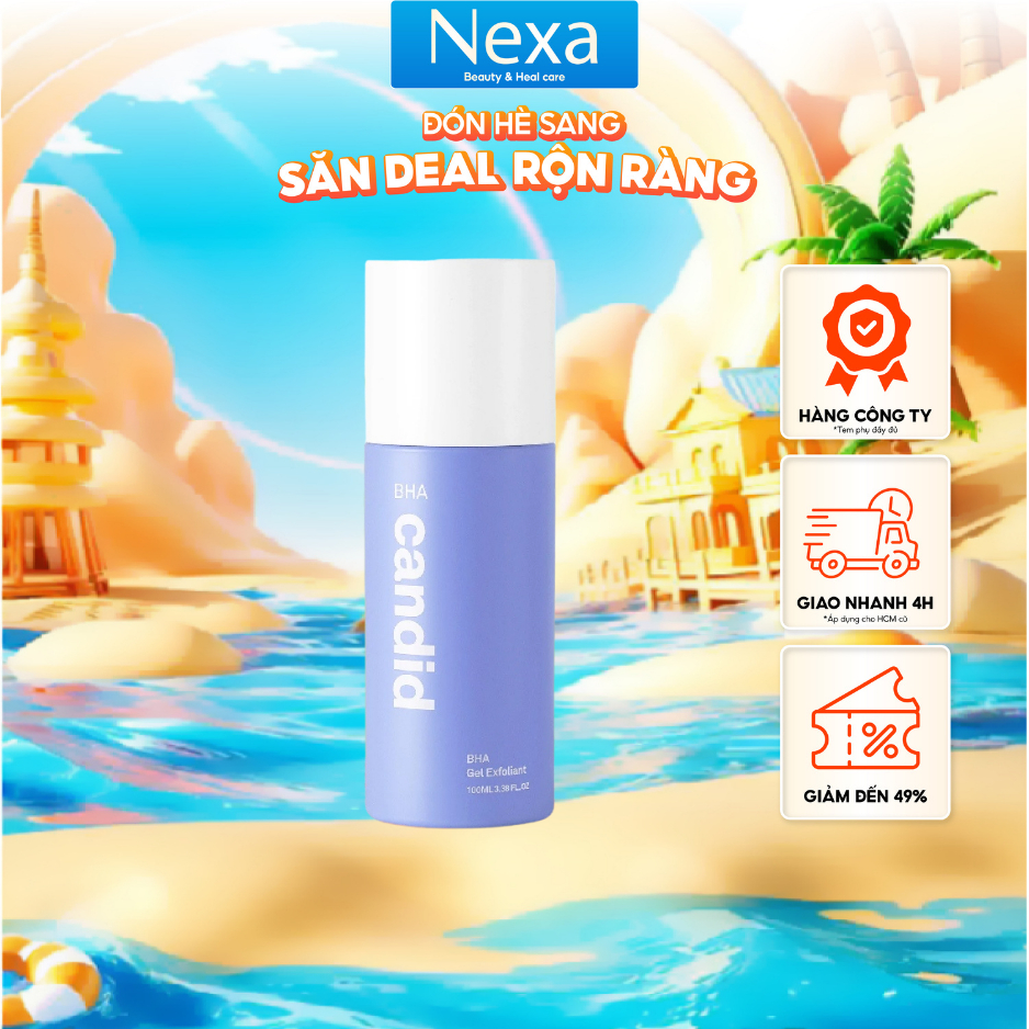 Hoạt Chất BHA Candid Tẩy Tế Bào Chết & Thông Thoáng Lỗ Chân Lông - CANDID BHA Gel Exfoliant 100ml