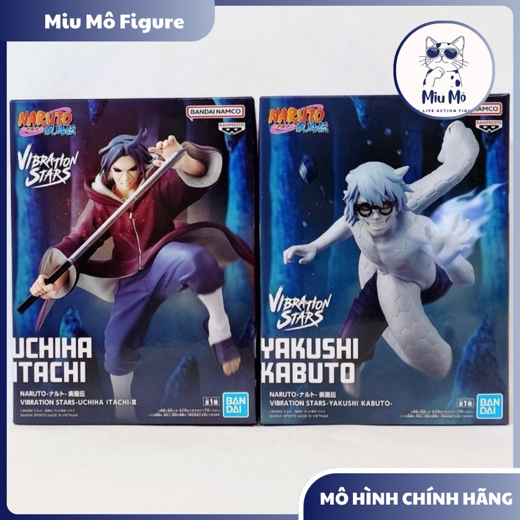 BỘ 2 MÔ HÌNH Uchiha Itachi - Yakushi Kabuto - Naruto Shippuuden - Vibration Stars Ⅲ - BANDAI FIGURE 