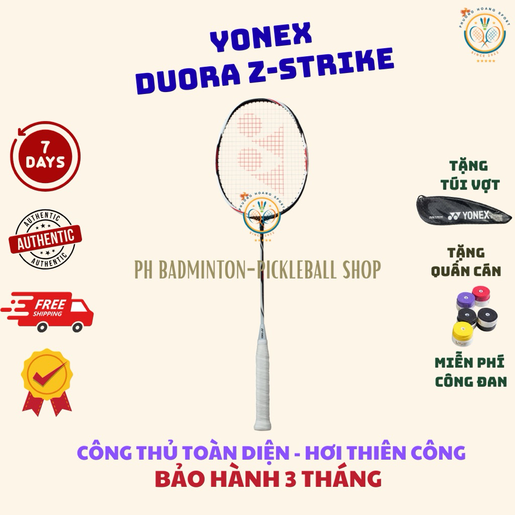 [HOẢ TỐC] Vợt Cầu Lông Yonex Duora Z-Strike Chính Hãng, Bảo Hành 3 Tháng Yonex Sunrise - Tặng combo 