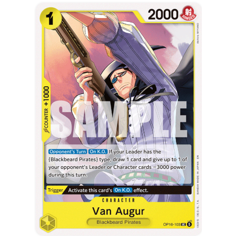 [Thẻ bài OnePiece]  OP16-103 | UC | CHARACTER Van Augur