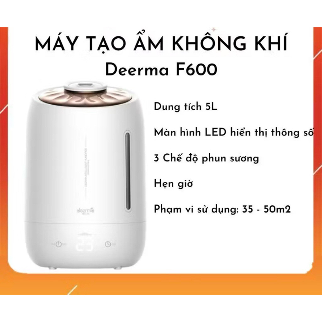 Máy phun sương tạo ẩm Deerma F600 - Mijiaaa Gen 2 4L