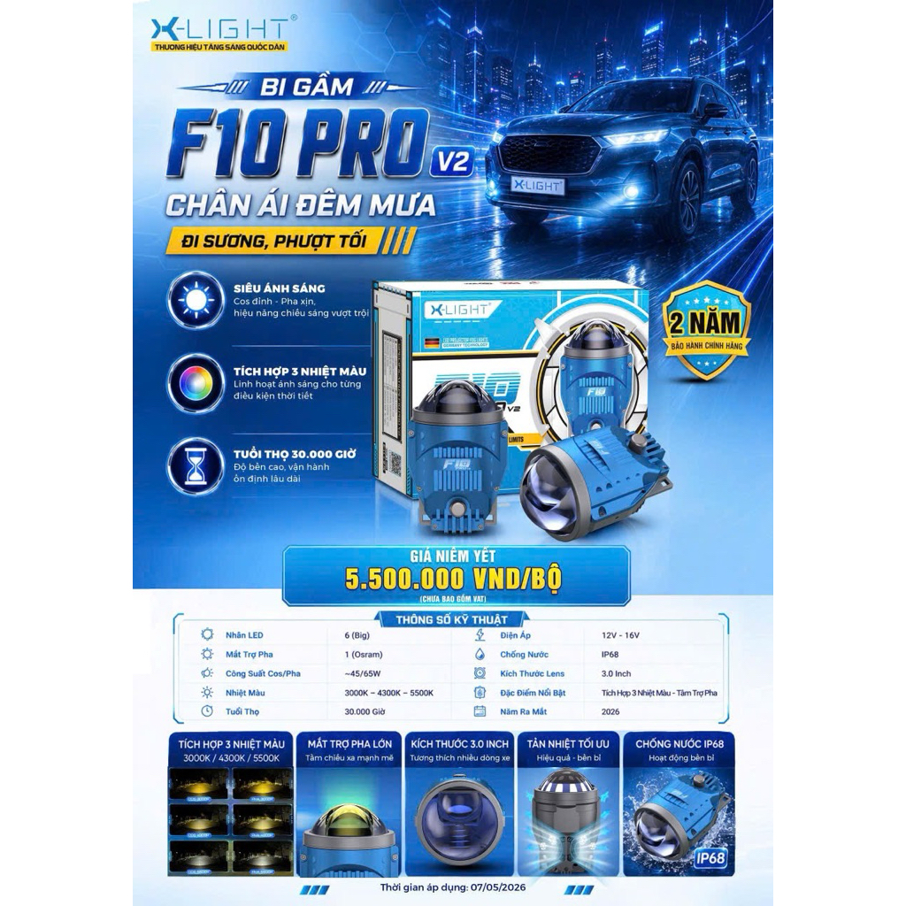 Bi gầm X-light F10 Pro V2