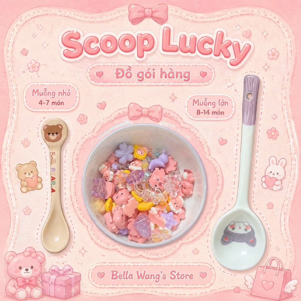 Scoop Lucky Đồ gói hàng, muỗng may mắn ,gói card , đồ gói card kpop( Không nhận quay video)