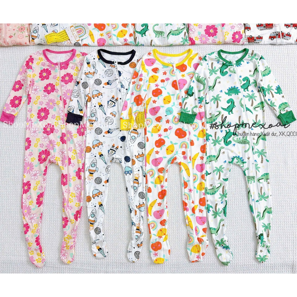 Bodysleep Sleepsuit Sợi Tre (Bamboo) bé trai bé gái Millie & Myles cao cấp - Đồ Ngủ liền tất Size 12