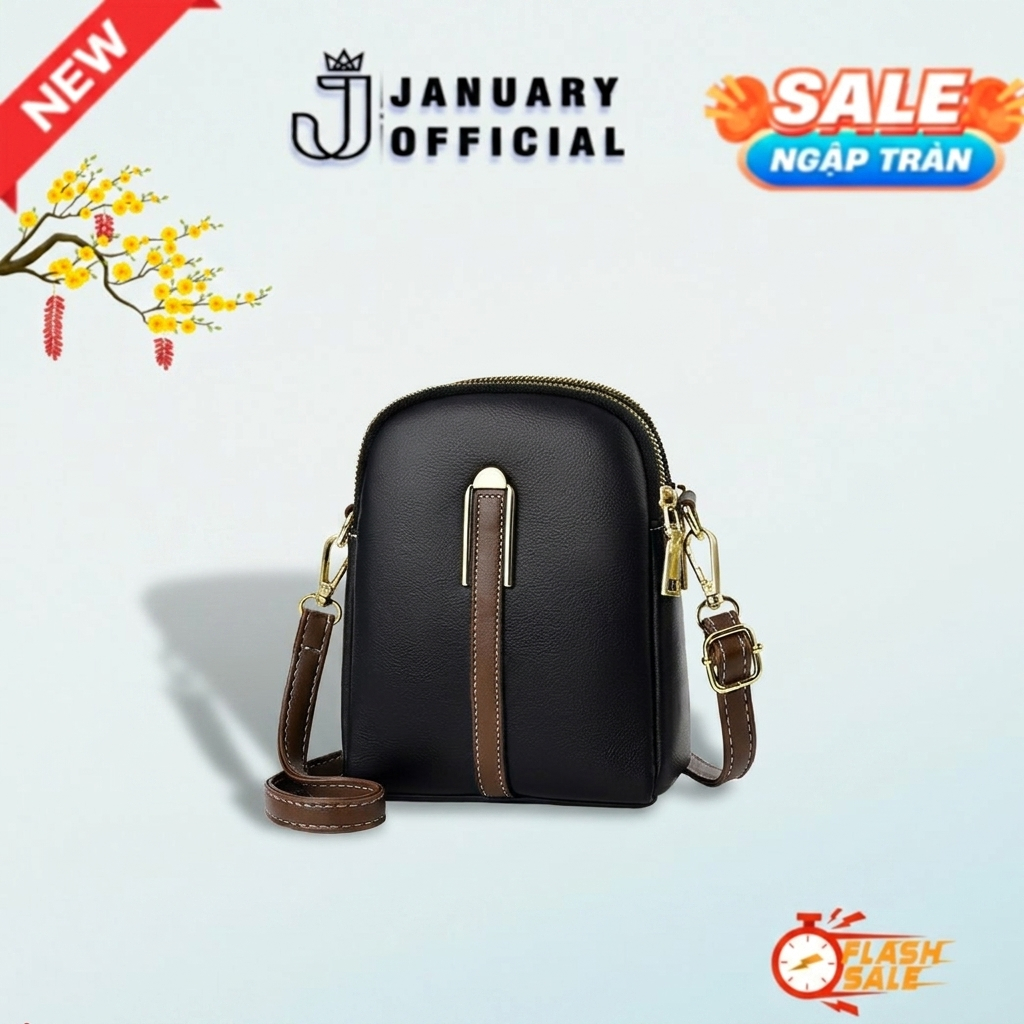 Túi đeo chéo đeo vai January Official túi xách nữ kiểu dáng hàn quốc thanh lịch GC32