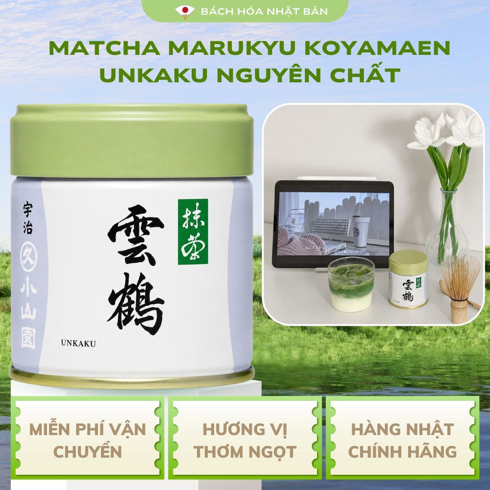 Bột Matcha Hãng Marukyu Koyamaen Matcha Nguyên Chất Đậm Trà Unkaku Ayame Yugen Wako Nhật Bản M19