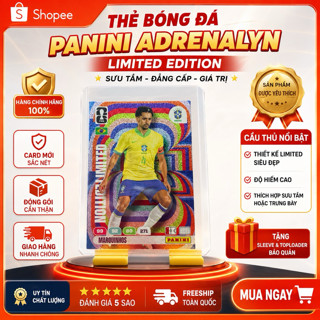 THẺ BÓNG ĐÁ PANINI ADRENALYN LIMITED EDITION