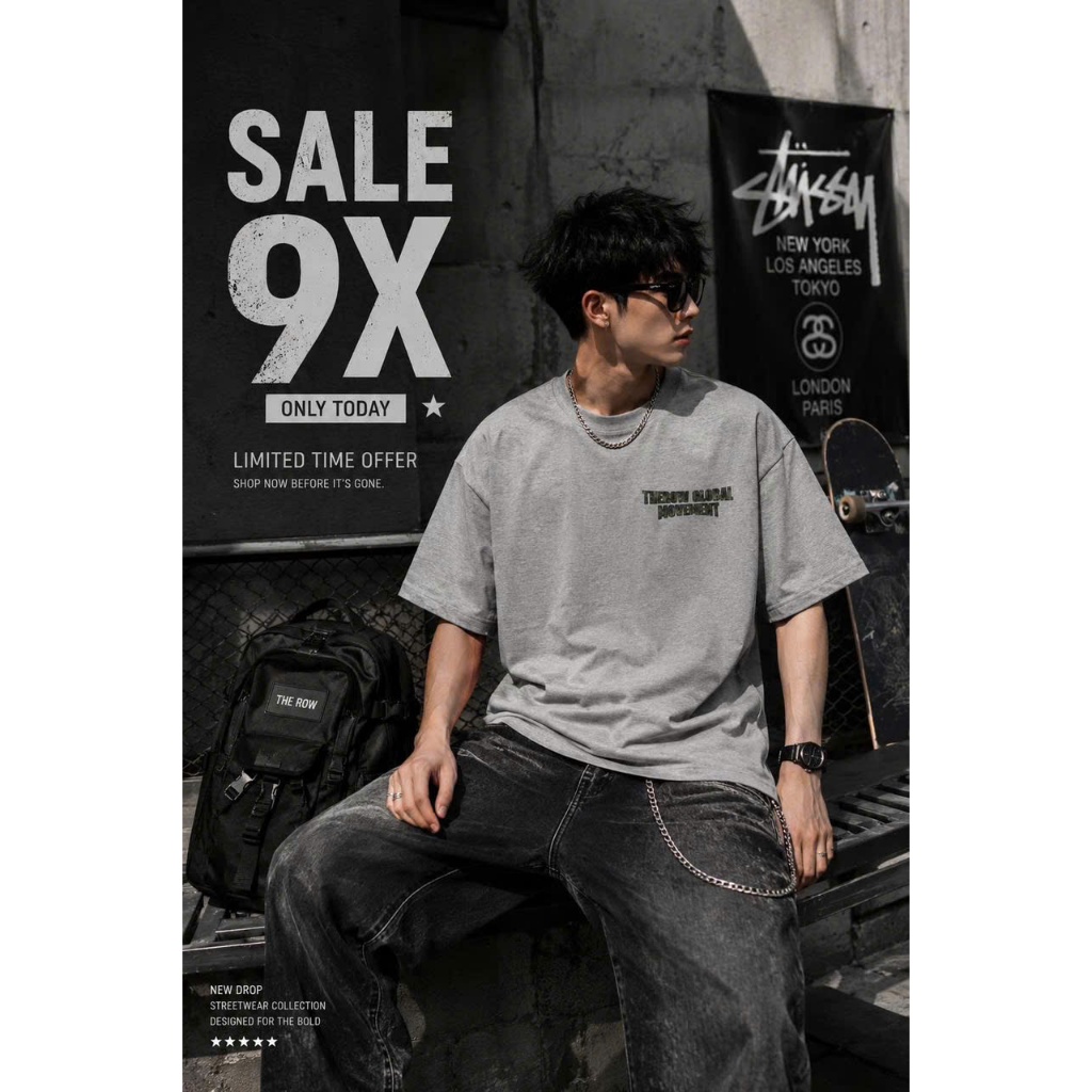 Áo Thun Boxy Local Brand Tay Ngắn Cotton "MOVEMENT" Áo Phông Forrm Rộng Unisex Nam Nữ THEROW HIW