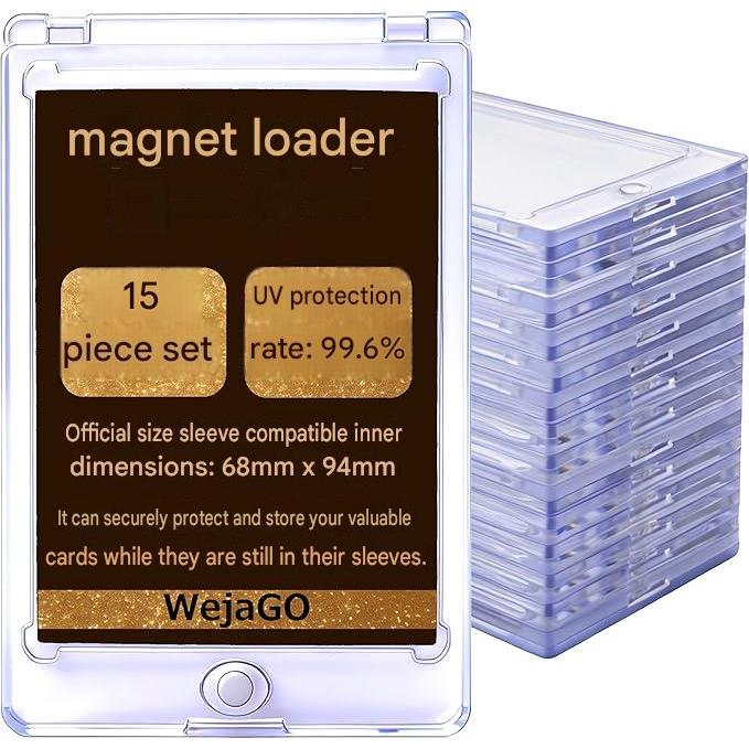 【JAPAN MADE】[15pcs] Magnetic Card Loader, Card Holder, Magnetic Holder, Trading Card Case, UV Cut, 3