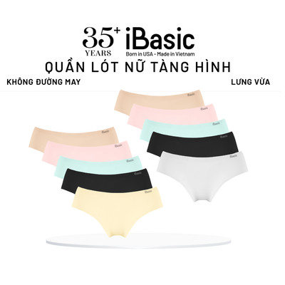 Combo 10 quần lót su nữ lưng vừa không đường may không lộ viền iBasic V188