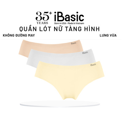 Combo 3 quần lót nữ su lưng vừa không đường may không lộ viền iBasic V188