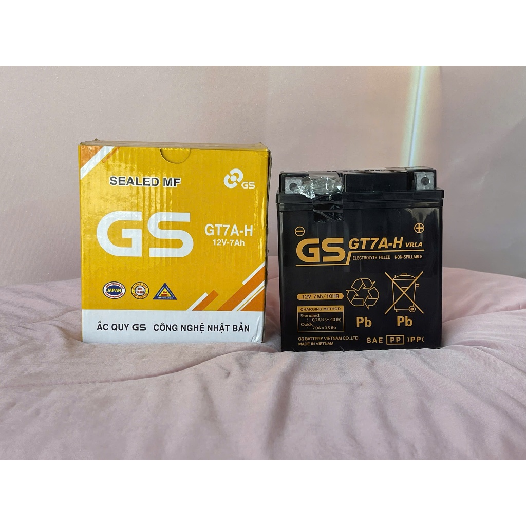 Ắc Quy GS GT7A-H 12V 7Ah Khô Miễn Bảo Dưỡng Chính Hãng Cho Xe Máy