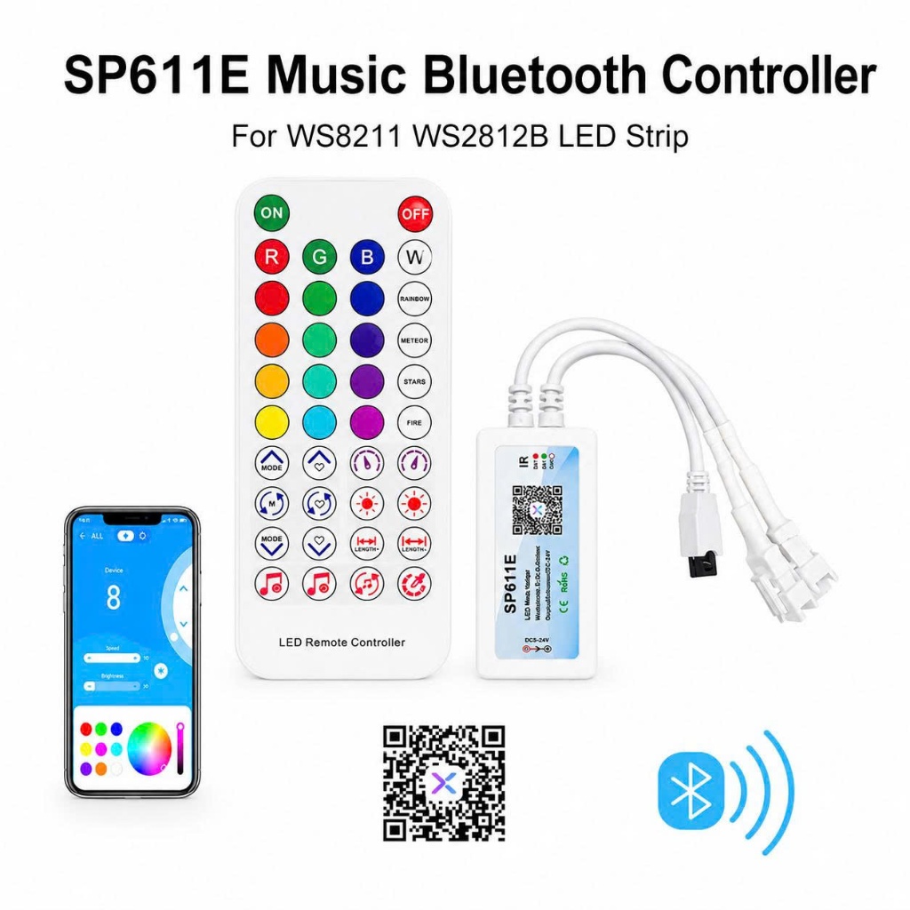 Bộ điều khiển SP611E Bluetooth Music cho LED WS2811 / WS2812B (ARGB)