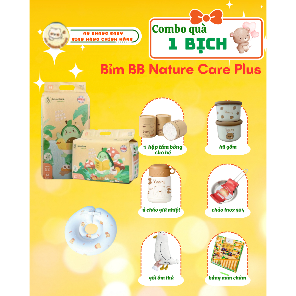 Tã Quần BB Nature Care Plus An Khang Baby, Co Giãn 360°, Thoáng Mát Kháng Khuẩn Đủ Size Từ M-4XL