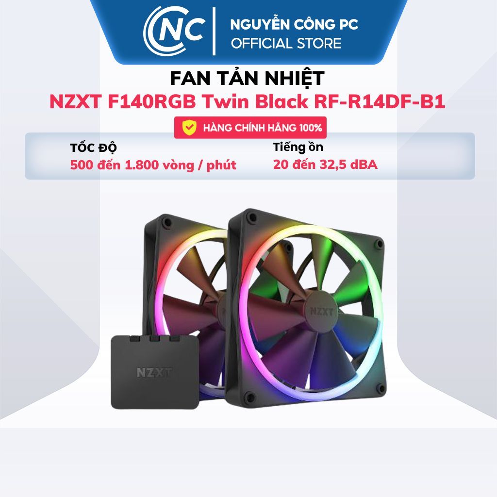 FAN TẢN NHIỆT NZXT F140RGB - 140mm RGB Fan - Bảo hành 24 tháng