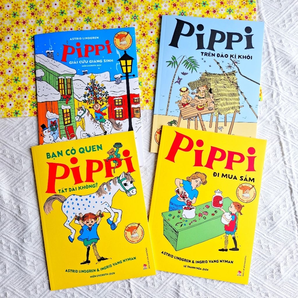 Sách KĐ - Combo 4 Cuốn Pippi Tất Dài ( Phiên bản kỉ niệm 80 năm ngày Pippi phát hành)