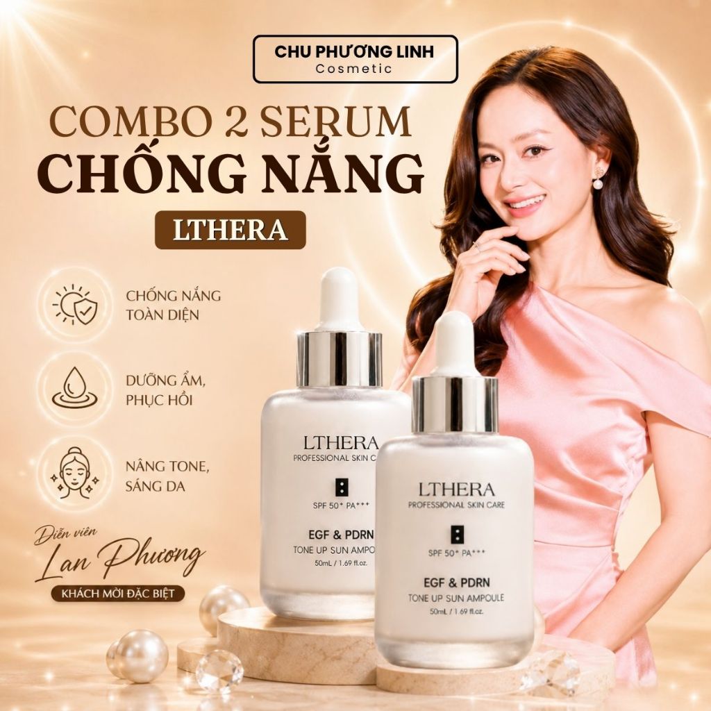 [MUA 1 TẶNG 1] Combo 2 Serum Chống Nắng Lthera, Kiềm Dầu & Giữ Ẩm - CB0212