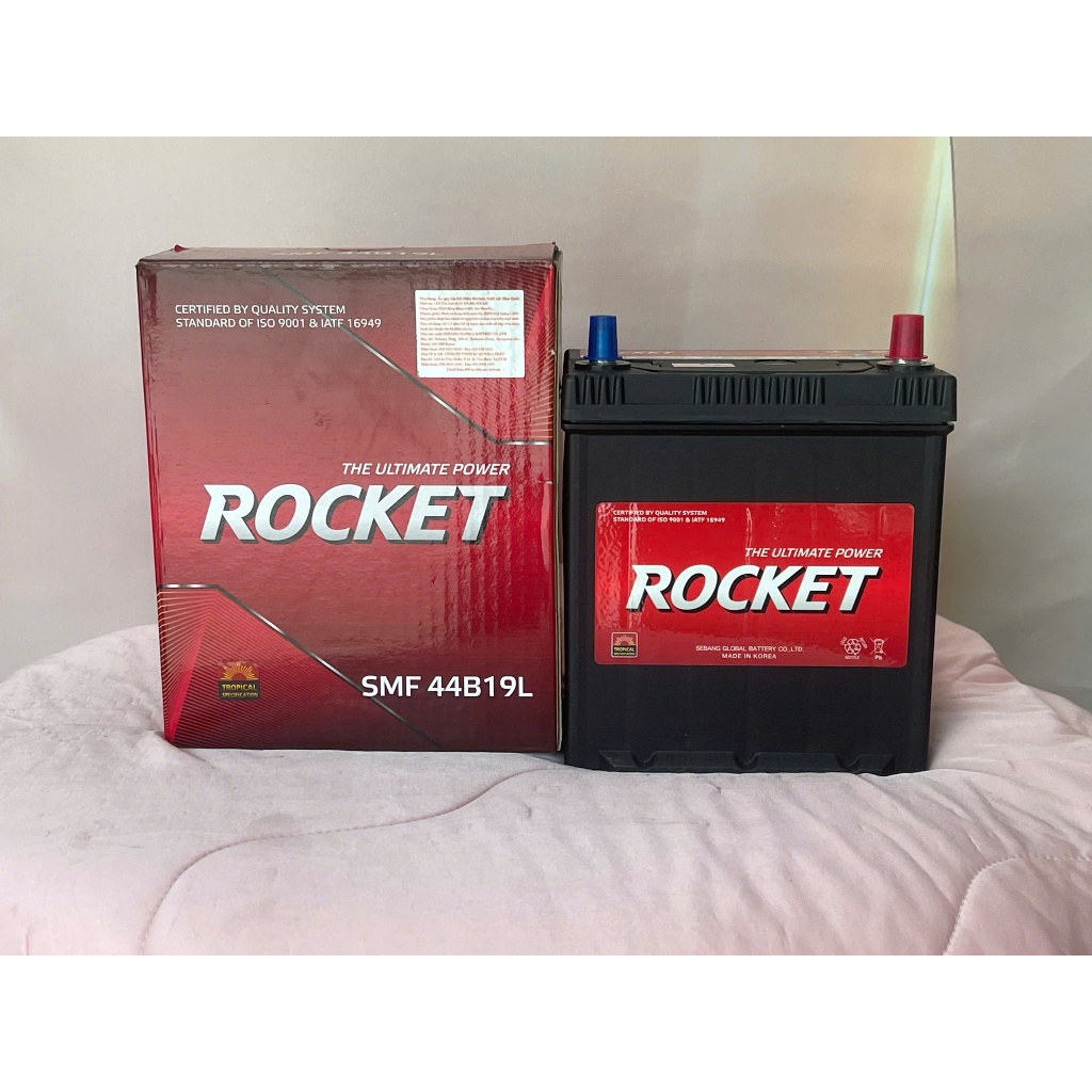 Ắc Quy ROCKET SMF 44B19L 12V 40Ah Khô Miễn Bảo Dưỡng Chính Hãng Hàn Quốc