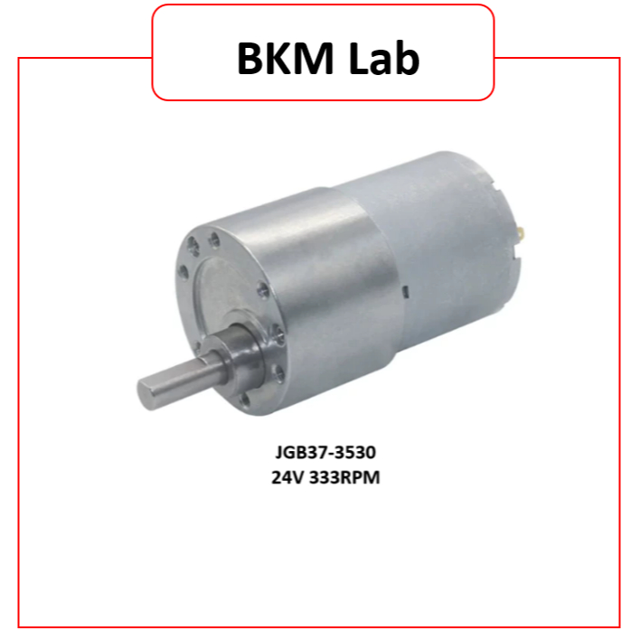 Động Cơ Giảm Tốc DC 24V JGB37-500 (340RPM) & JGB37-3530 (333RPM) Bánh Răng Kim Loại Trục D 6mm Chế R