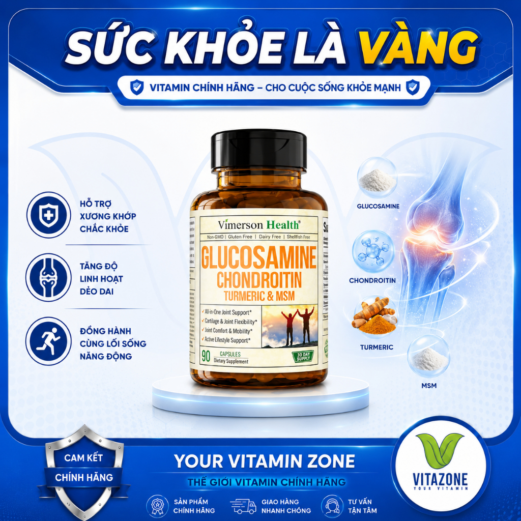 Glucosamine Chondroitin MSM Turmeric Vimerson – Hỗ Trợ Sụn Khớp