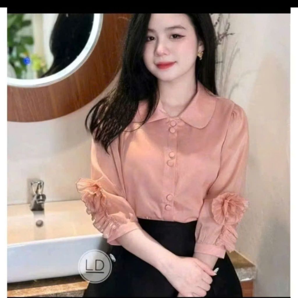 ÁO KIỂU SƠ MI VOAN DỄ THƯƠNG B33