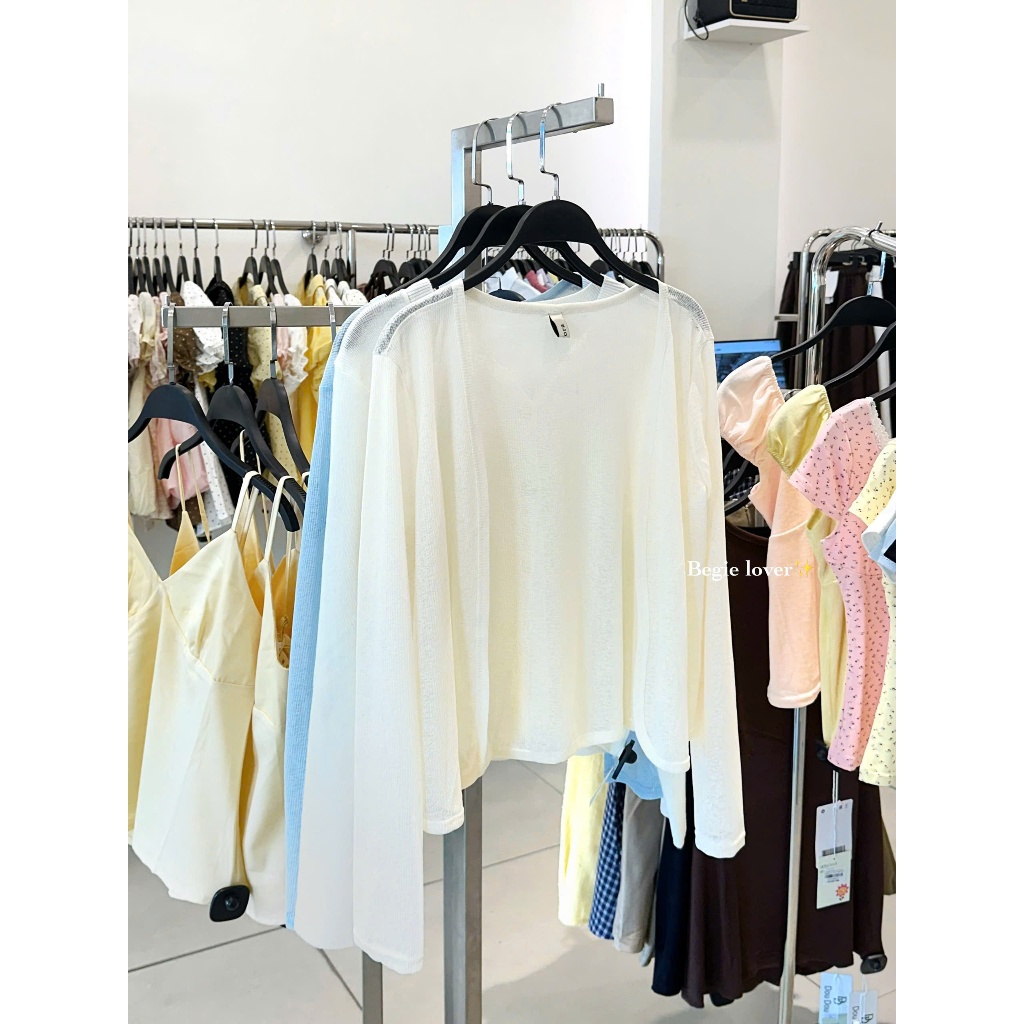 (ẢNH OLDSCHOOL) Áo cardigan nữ thun giấy mỏng dáng vát cong tay dài AK203 | BigBuy360 - bigbuy360.vn