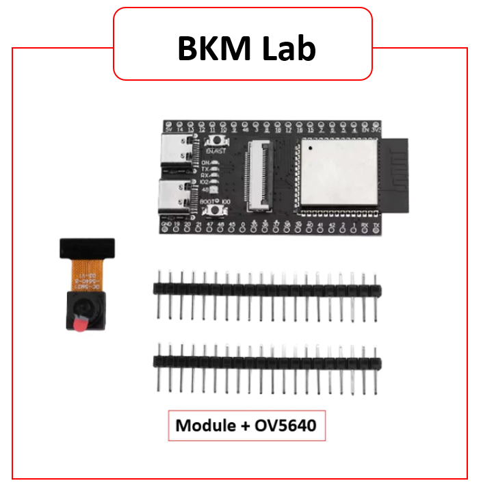 ESP32 S3 CAM N16R8 OV5640 5MP | WiFi Bluetooth, Camera AI IoT DevKit, Hỗ Trợ Arduino ESP-IDF