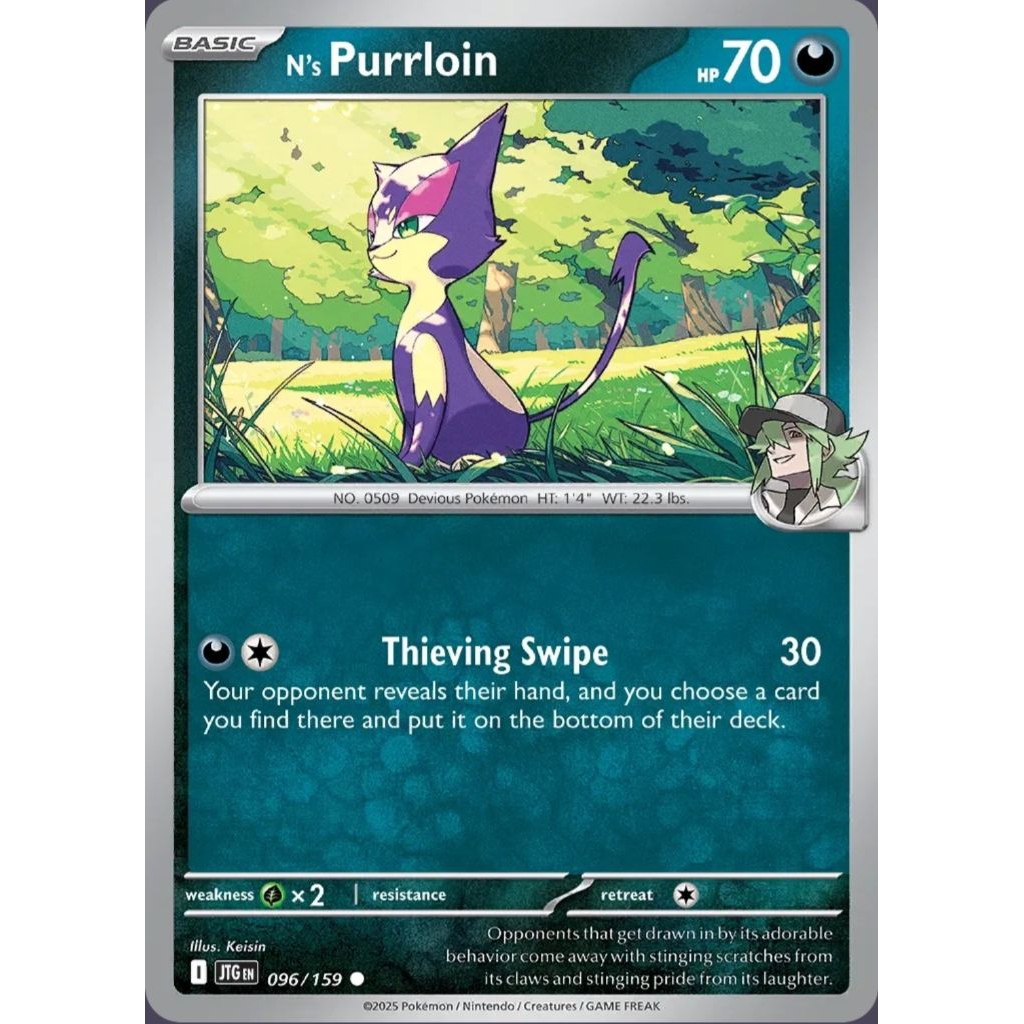 Thẻ Pokémon N's Purrloin #96/190 – Journey Together