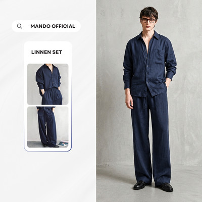 Set Sơ Mi Linen 3 Màu Dài Tay MANDO Bộ Quần Áo Nam Form Oversize thoáng mát Đi Biển Dạo Phố Cafe Mùa hè - XSET001