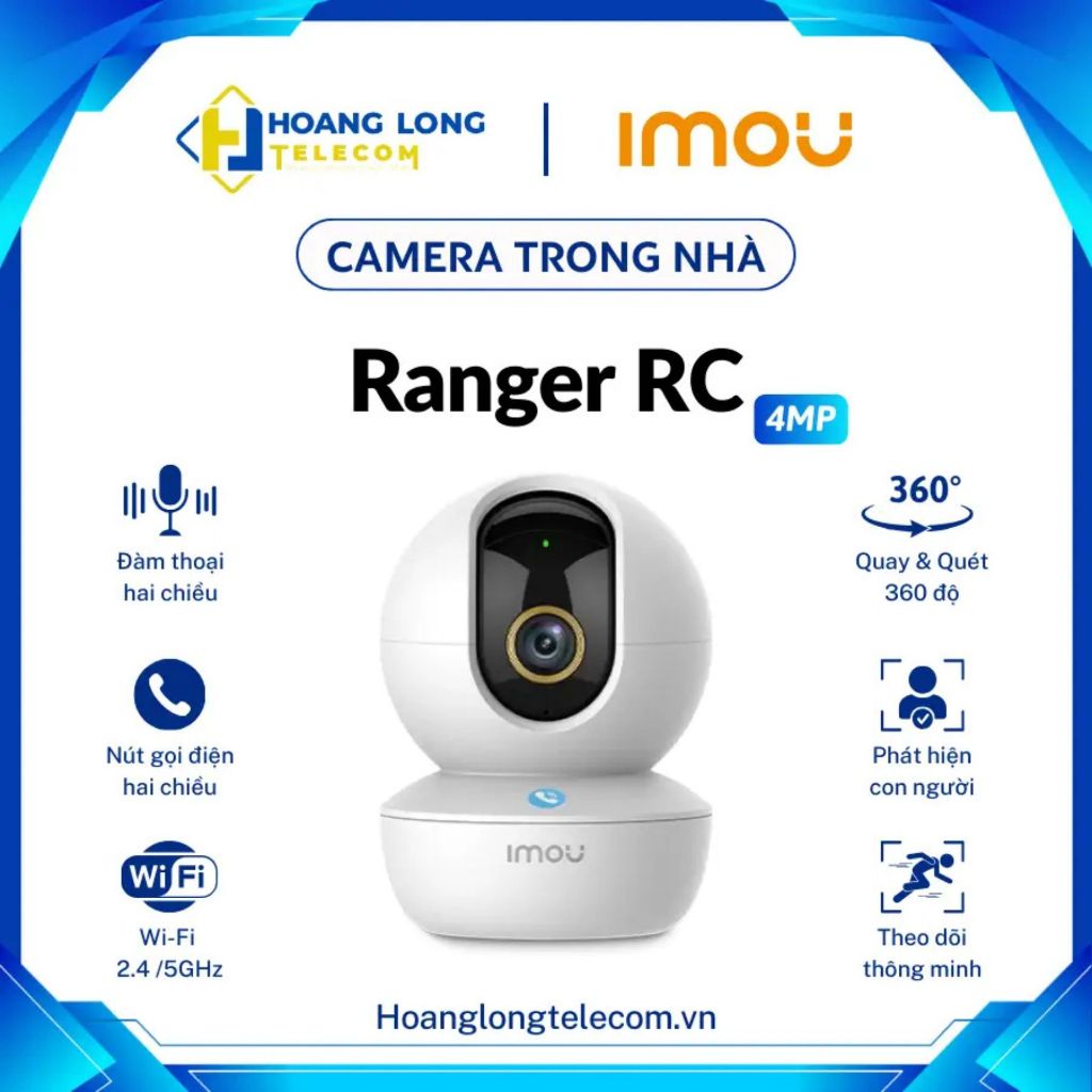 Camera wifi Imou Ranger RC (IPC-GK2CP-4C0WR) 4MP quay quét thông minh đàm thoại 2 chiều