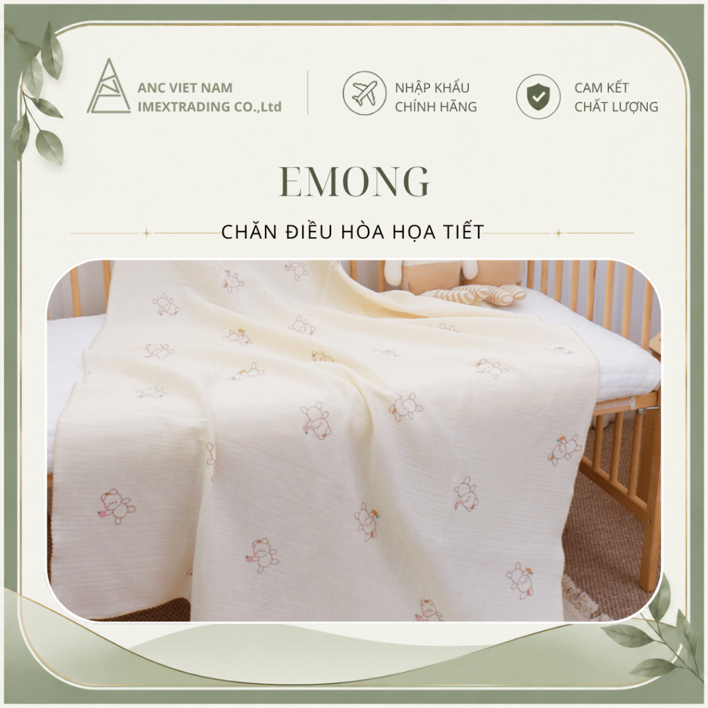Chăn điều hòa họa tiết Emong- Họa tiết Thỏ Vely