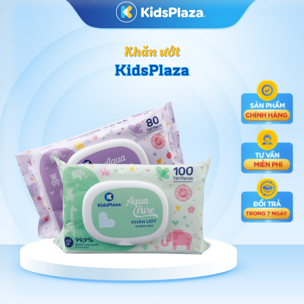 Khăn ướt tinh khiết Kids Plaza chính hãng