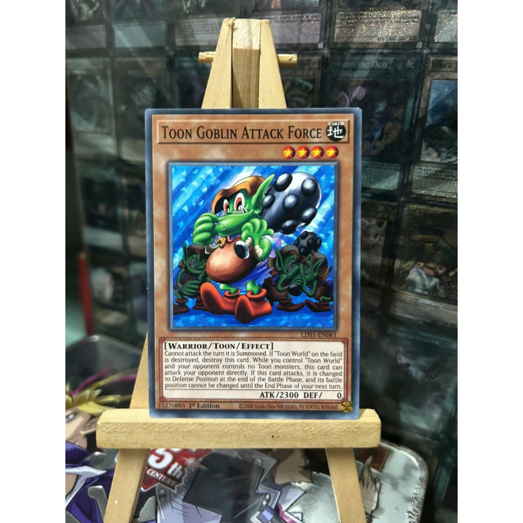 [ Đỗ Lạc Yugioh ] Thẻ Bài Mint90 Yugioh Monster Toon Goblin Attack Force